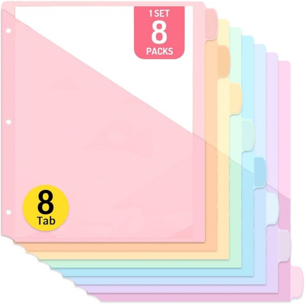 Tab Divider A4 - 8 divisori per raccoglitori A4 in
